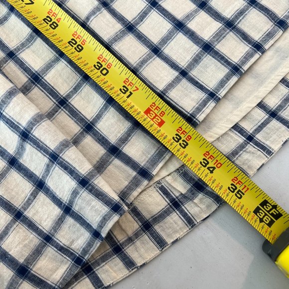 Madewell Embroidered Sunray Linen Blend Shirtdress A-Line Dress Check Size XS - Picture 11 of 13